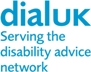 dialUK Logo with the word Serving the disability advice network